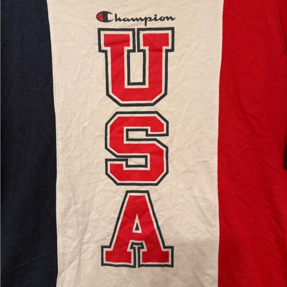 Vintage Champion Red and White Short Sleeve Tee USA Design - Picture 2 of 4